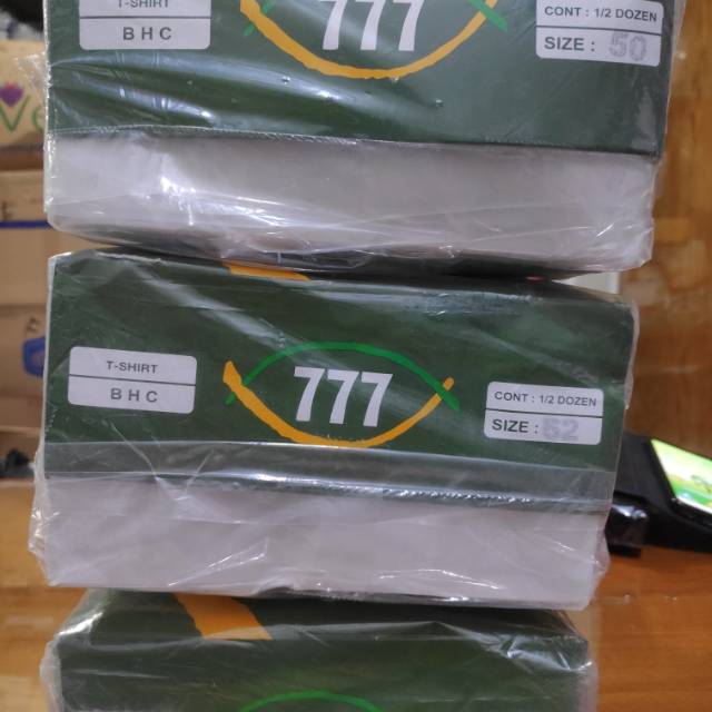 KAOS DALAM / OBLONG 777 POLOS ASELI, JANGAN SALAH TOKO jual per pcs