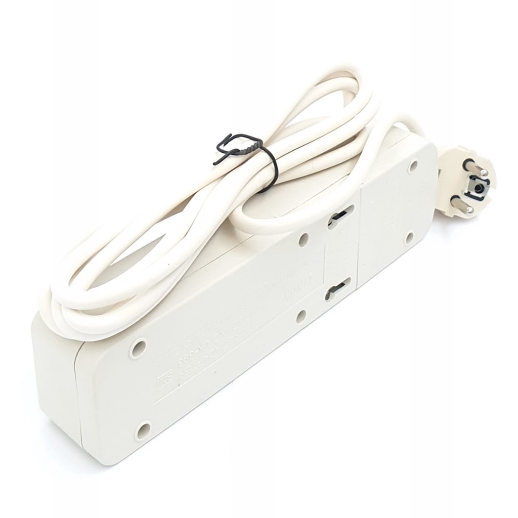 LX-893 3M 3L Linux Model Premium Stop Kontak Arde Kabel Switch 3 Meter 3 Lubang / Colokan Listrik