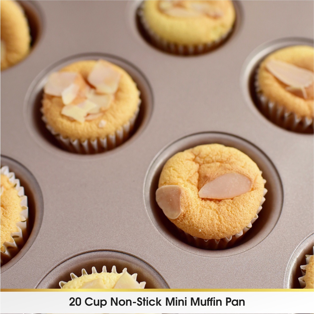 CHEFMADE Cetakan Loyang Kue Muffin Cupcake Mini Pan 12 Lubang Anti Lengket Non Stick