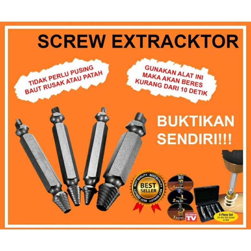 Alat Pembuka Baut Rusak/ Taffware Screw Extractor