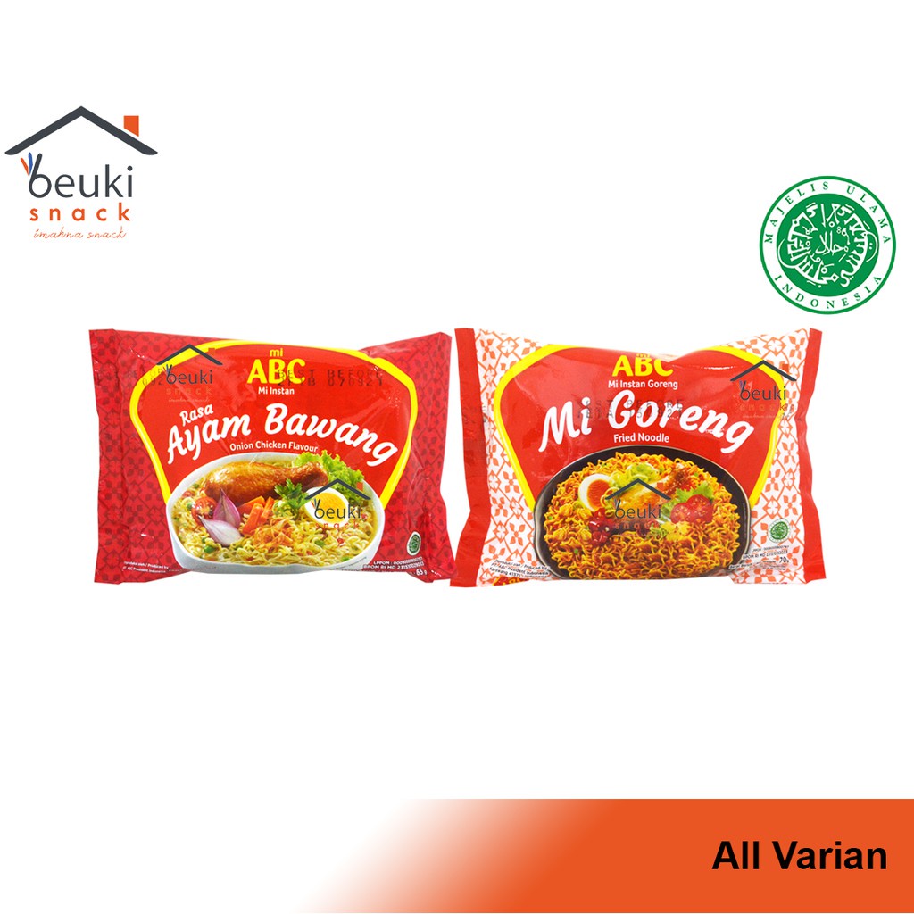 

Selera ABC Mie Instan Rasa Ayam Bawang / Mie Goreng