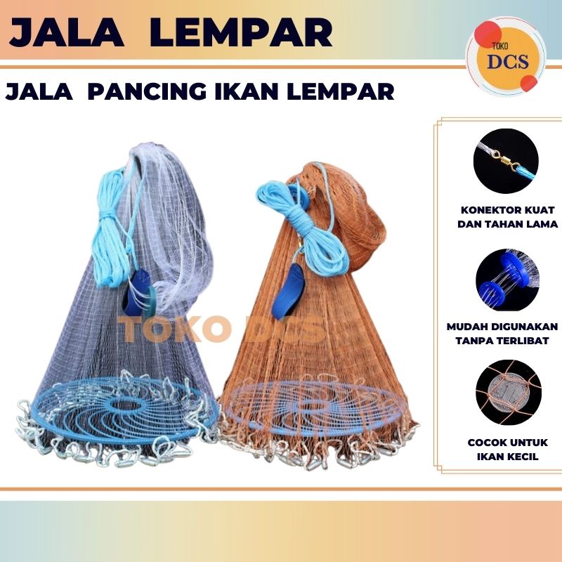 Jala Ikan Lempar 3 4 Meter Jaring