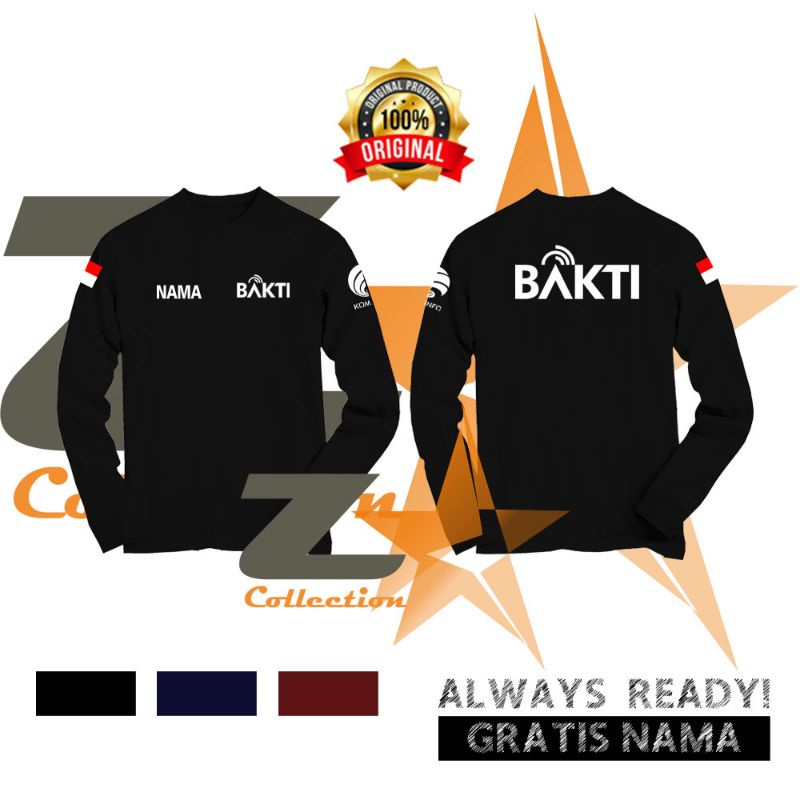 KAOS PANJANG BAKTI / KAOS KEMENTERIAN KOMINFO / T-SHIRT BAKTI KOMINFO