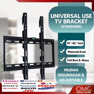 BRACKET TV LED 14 17 19 20 22 24 27 32 40 43 “ Inch Universal Smart TV Digital LCD Braket Fleksibel