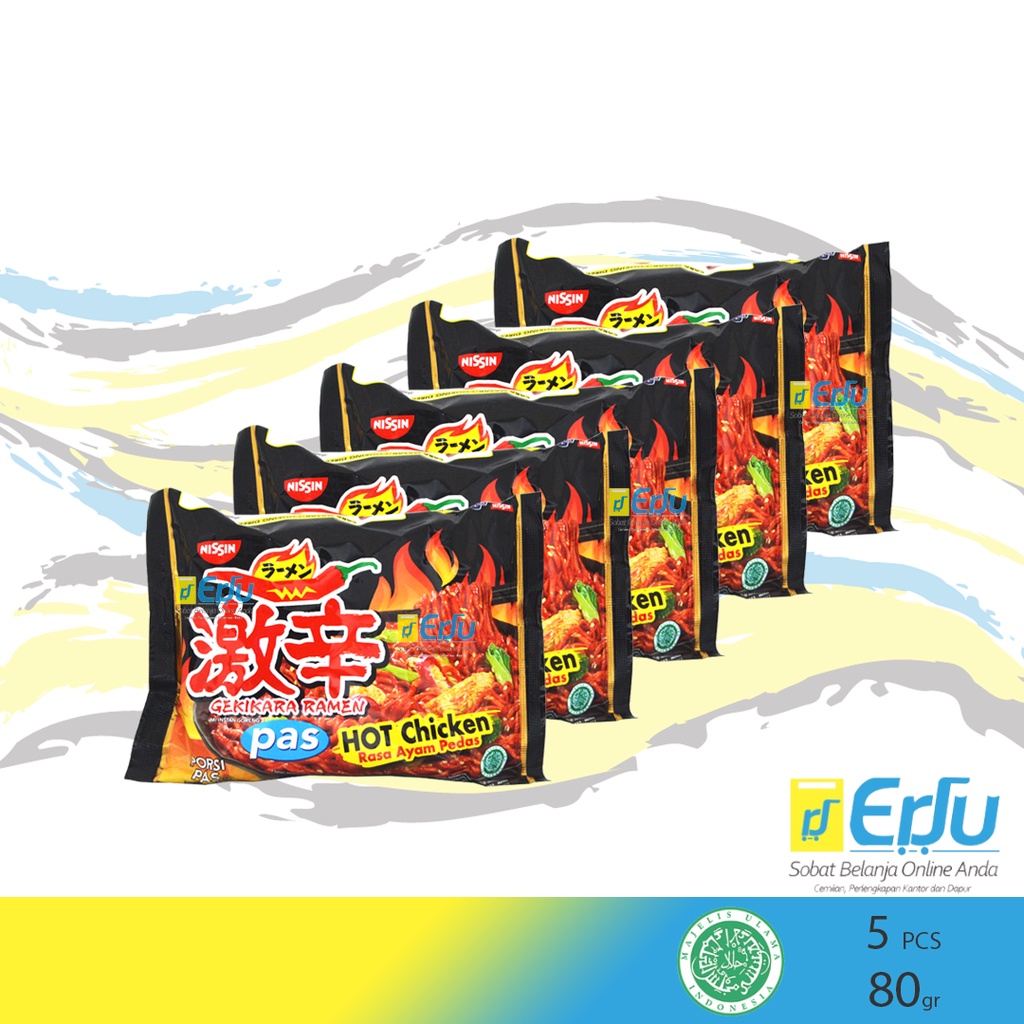 

5PCS Nissin Gekikara Pas Ayam Ramen Instan Goreng Halal - 5pcs x 80gr