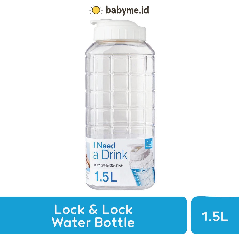 Lock &amp; Lock Tumbler Botol Air Tempat Minum Kulkas Plastik Chess Water Bottle 1.5L