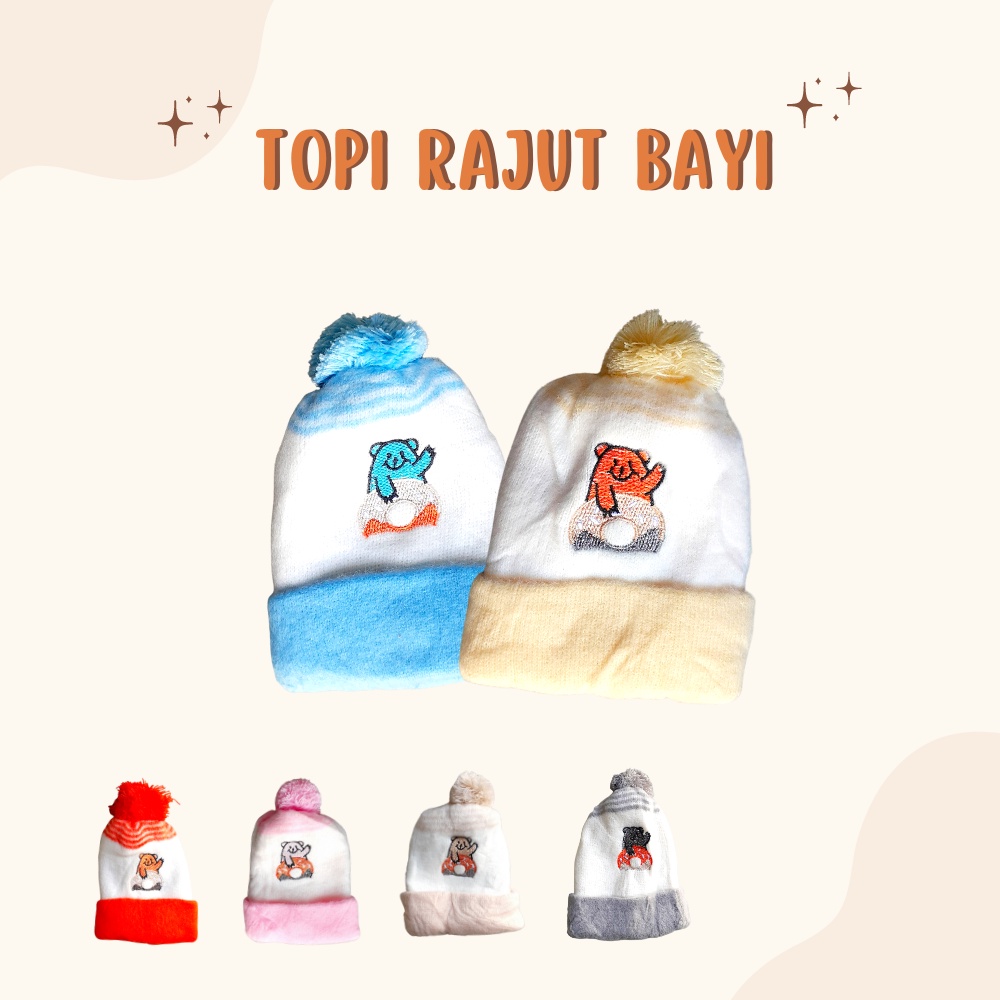 UNISEX Topi Bayi Lucu Laki Perempuan Murah Korea Kupluk Baby Newborn Girl Peralatan Bayi Branded