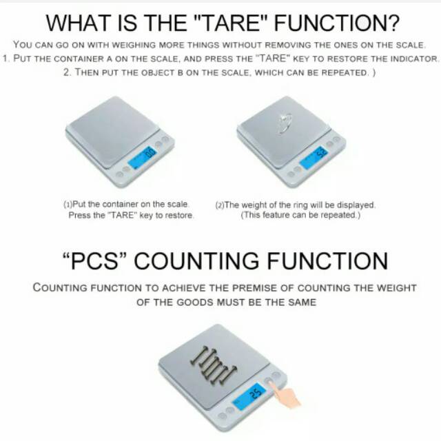 TIMBANGAN DAPUR EMAS GRAM DIGITAL SCALE 1KG 5KG AKURAT ADA FUNGSI TARE