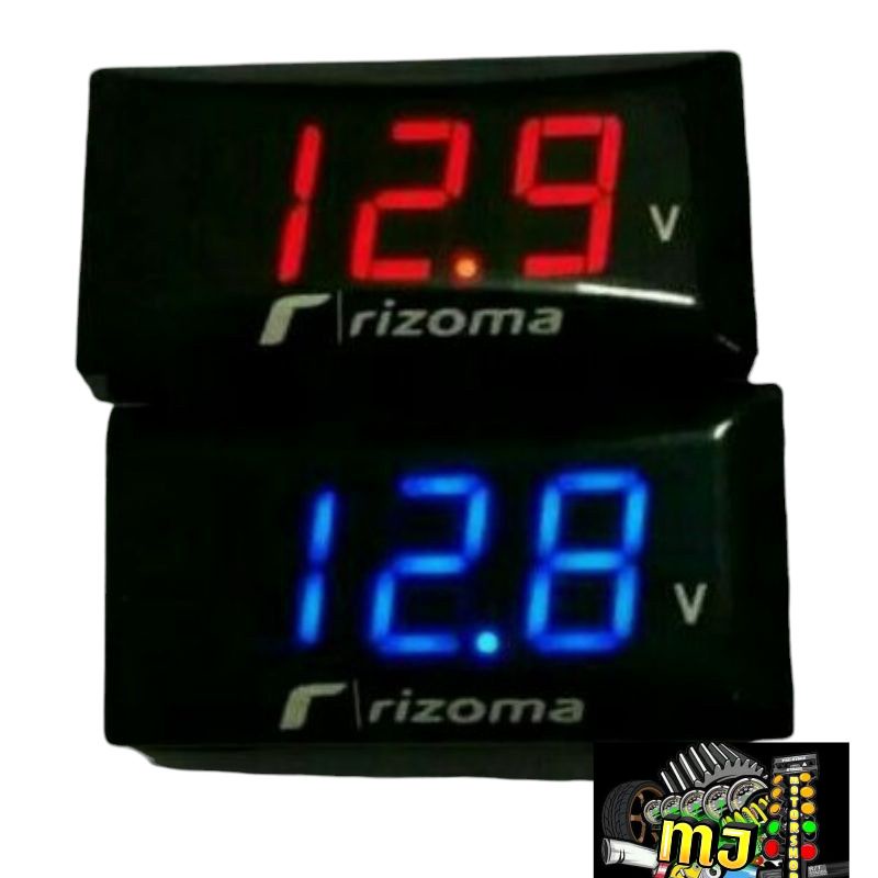 CHARGER MOTOR N-MAX DUEL USB PORT DENGAN VOLMETER WATERPROOF/VOLMETER BIRU/VOLMETER RED