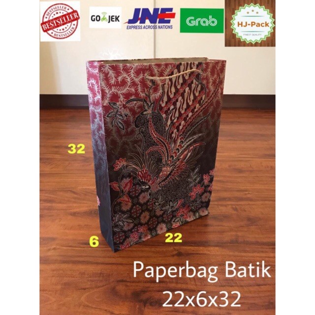 

(TERLARIS) Paperbag Batik 22x6x32 Motif Tas Kertas Goodie Bag Shopping Bag Tas