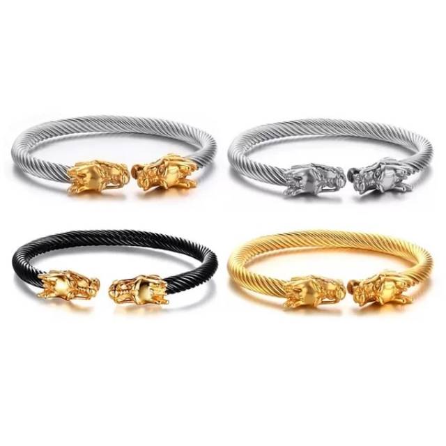 Gelang Tangan Pria Titanium Naga