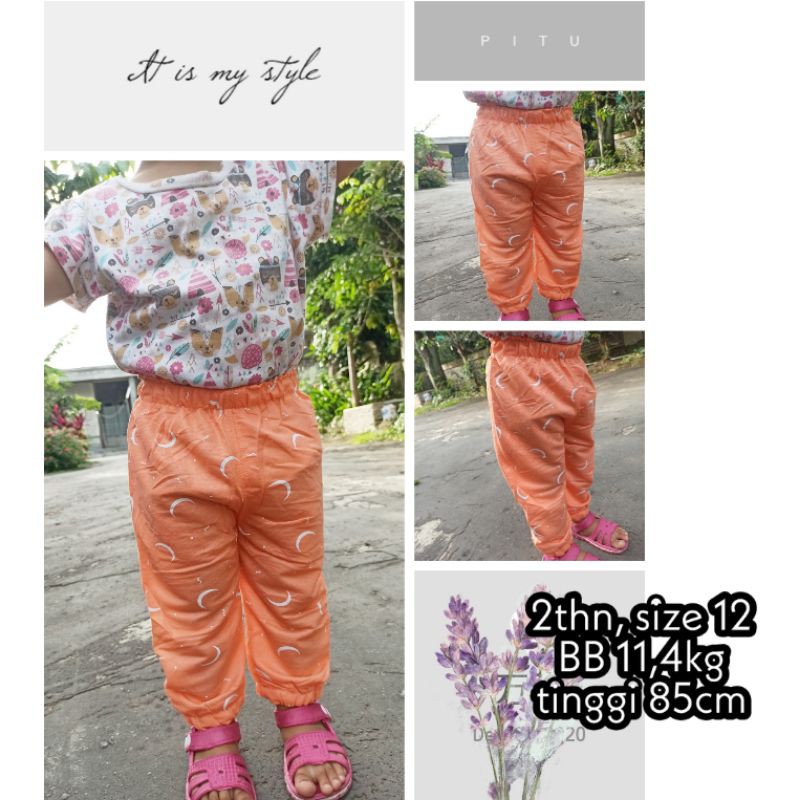 Celana Jogger Anak Perempuan Import Bayi - 4 Tahun Part 2