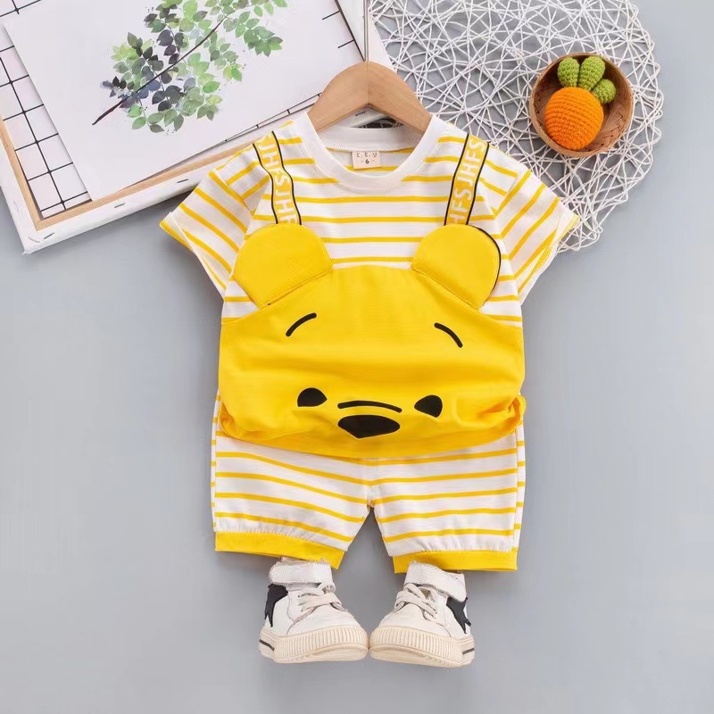 Setelan Import Keren Premium Anak laki-laki motif Lucu Kartun