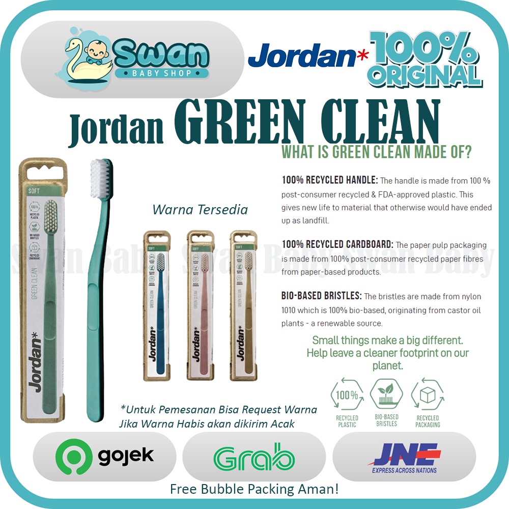 Jordan Green Clean ToothBrush / Sikat Gigi Eco Friendly