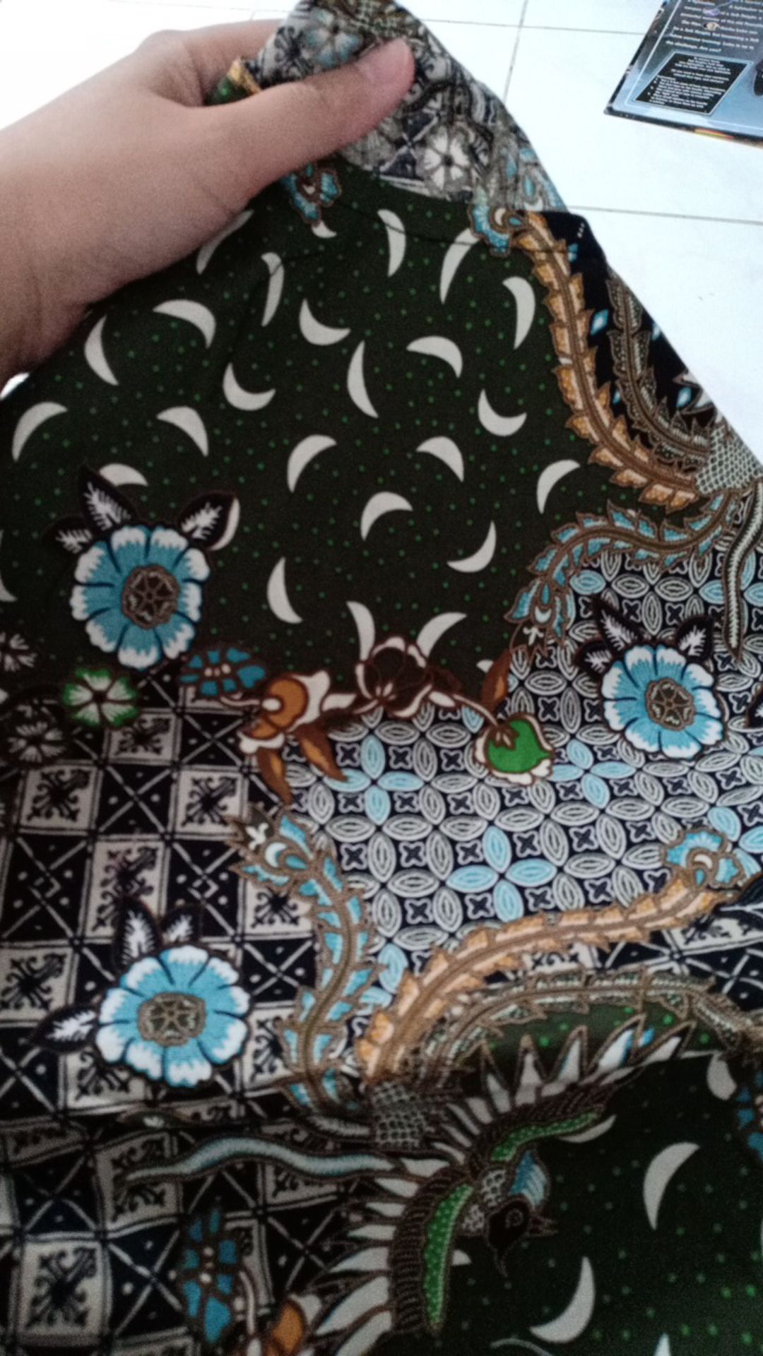 Ah2- Atasan Batik Wanita Muslim / Hijaber Model Lengan Panjang Asimetris Bhn Katun Strecth