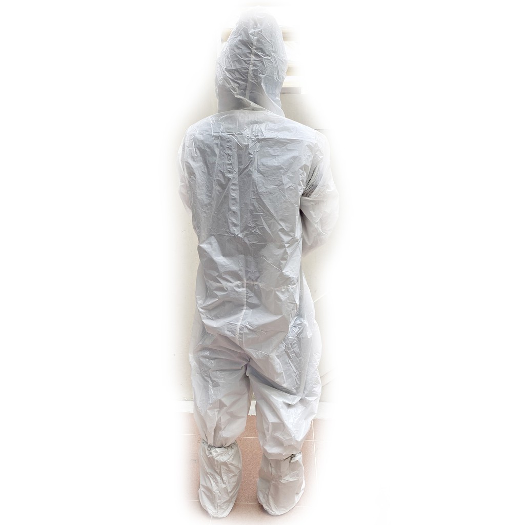 Baju APD Hazmat Suit Full Cover + Cover Shoes - Waterproof