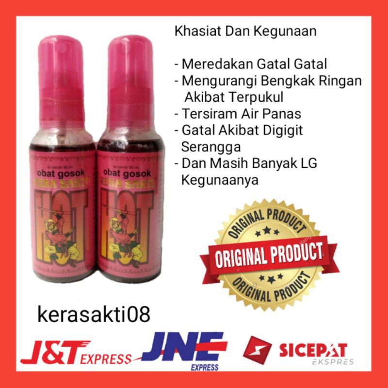 Minyak Pijat Obat Gosok kera Sakti Merah Hot  Nyeri Otot Pegal Linu Dan Gatal
