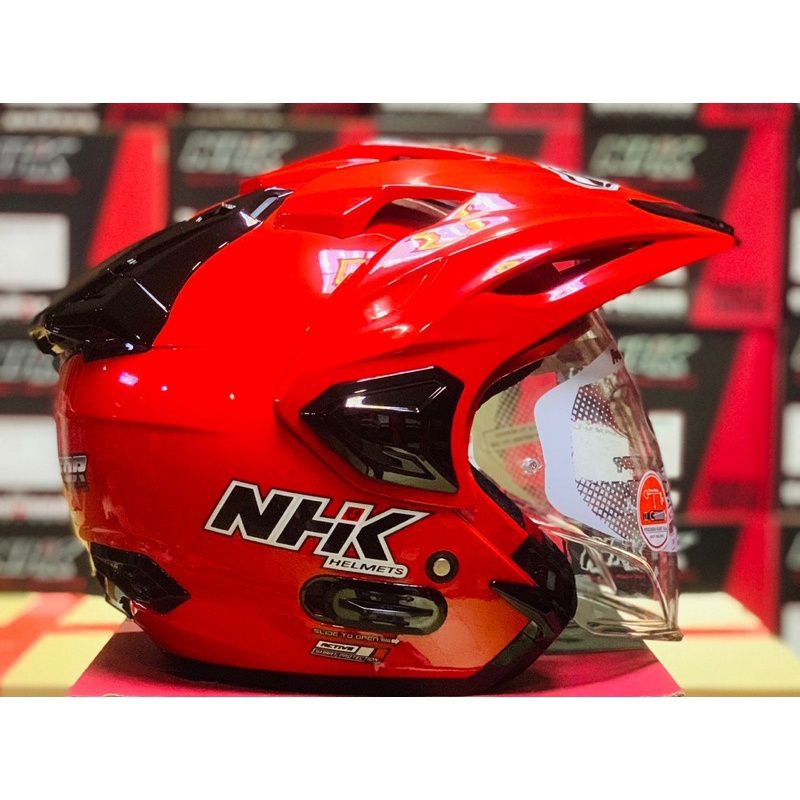 HELM NHK PREDATOR CRYPTON MERAH FERARI DOBEL VISOR