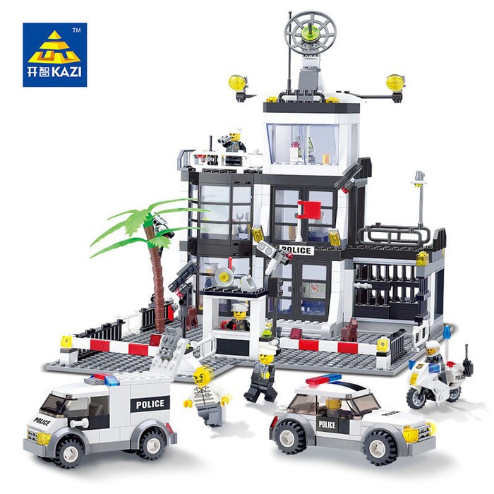 {astristore} Mainan Edukasi Block Bricks Kazi 6725 City Police Series Station Mini Limited