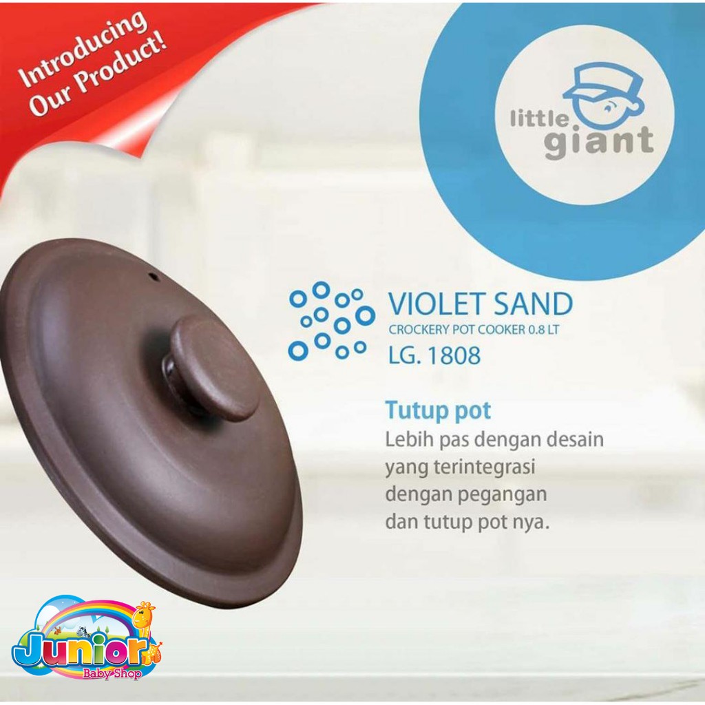 Little Giant 1808 Violet Sand Crockery Cooker 0.8L