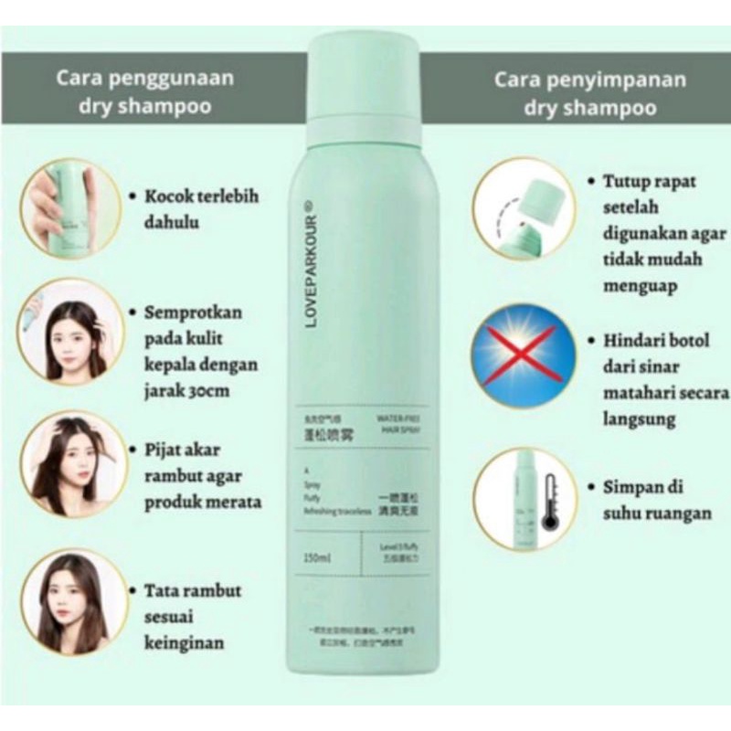 Dry Shampoo Semprotan Rambut Kering Untuk Mengembangkan Rambut Minyak Rambut