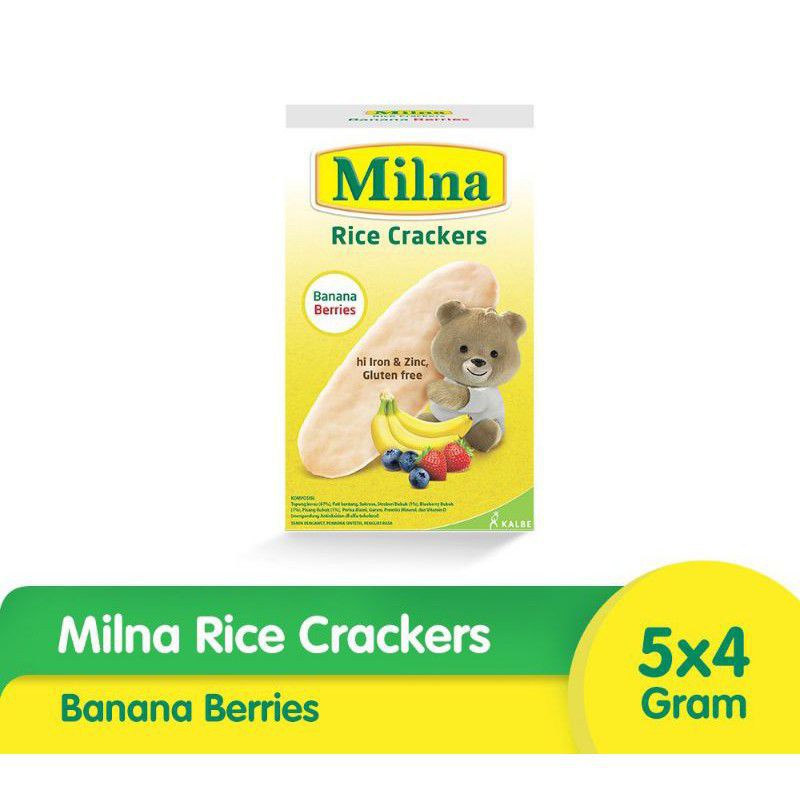 

Milna rice crackers 5x 4gr banana