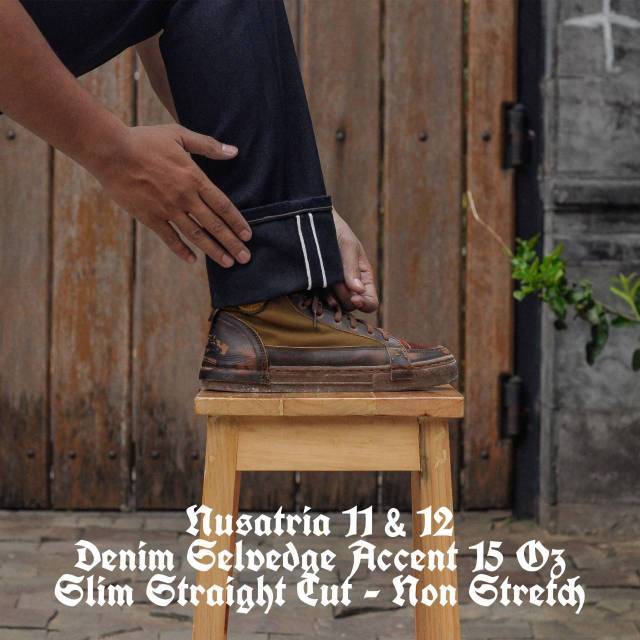 NUSATRIA 10 11 12 RAW DENIM  SELVEDGE  ACCENT JEANS  CELANA  