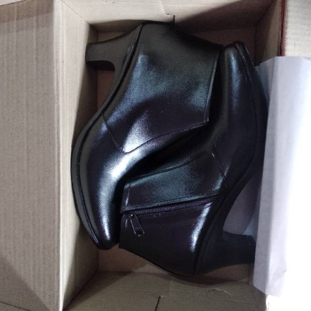 COD SEPATU BOOTS PANTOFEL PANTOPEL VANTOFEL WANITA BAHAN KULIT ASLI SOL HAK 5 CM TERBARU