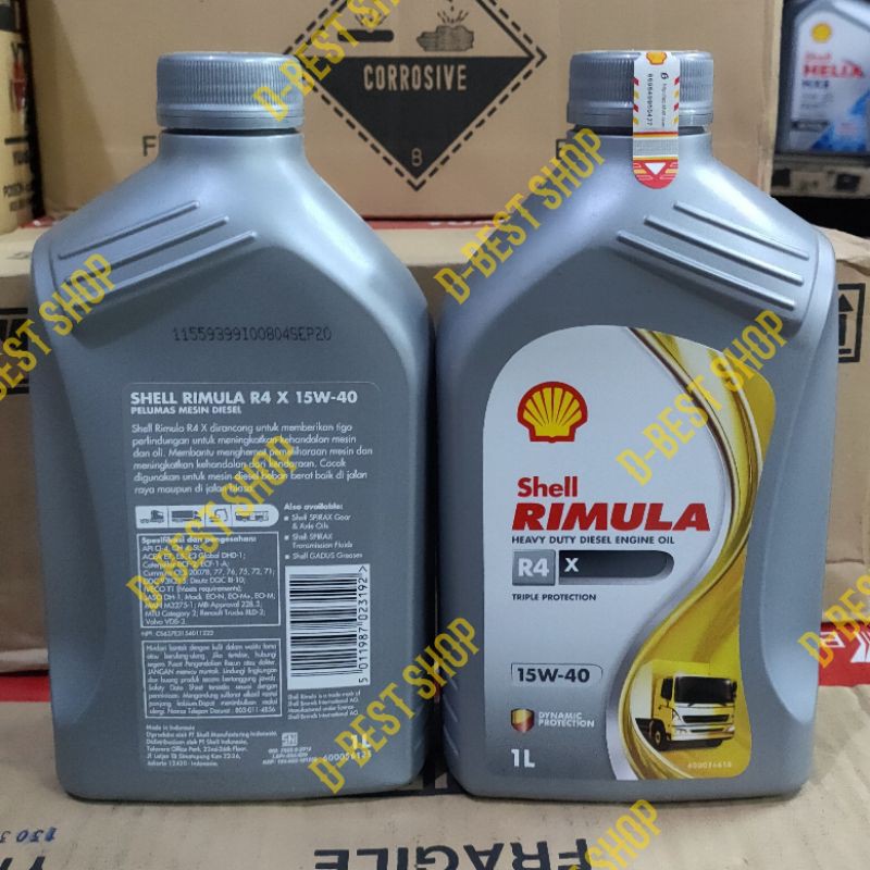 Oli Mobil DIESEL Shell Rimula X R4 15W-40 1Liter