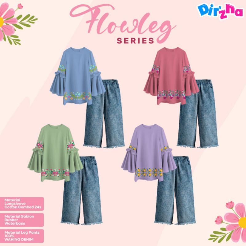 ‼️ READY ‼️ 8-16T SET JEANS KULOT DIRZHA