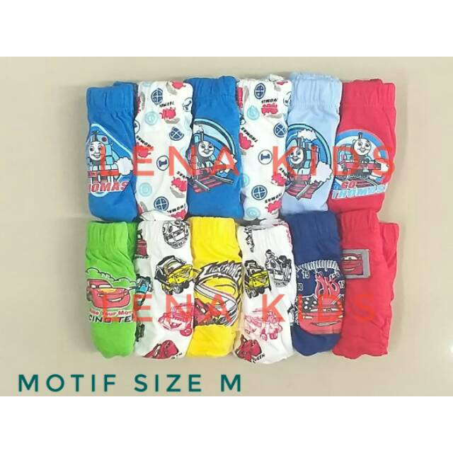 6 pcs Celana dalam anak laki laki karakter celana dalam anak cowo CD anak ridges
