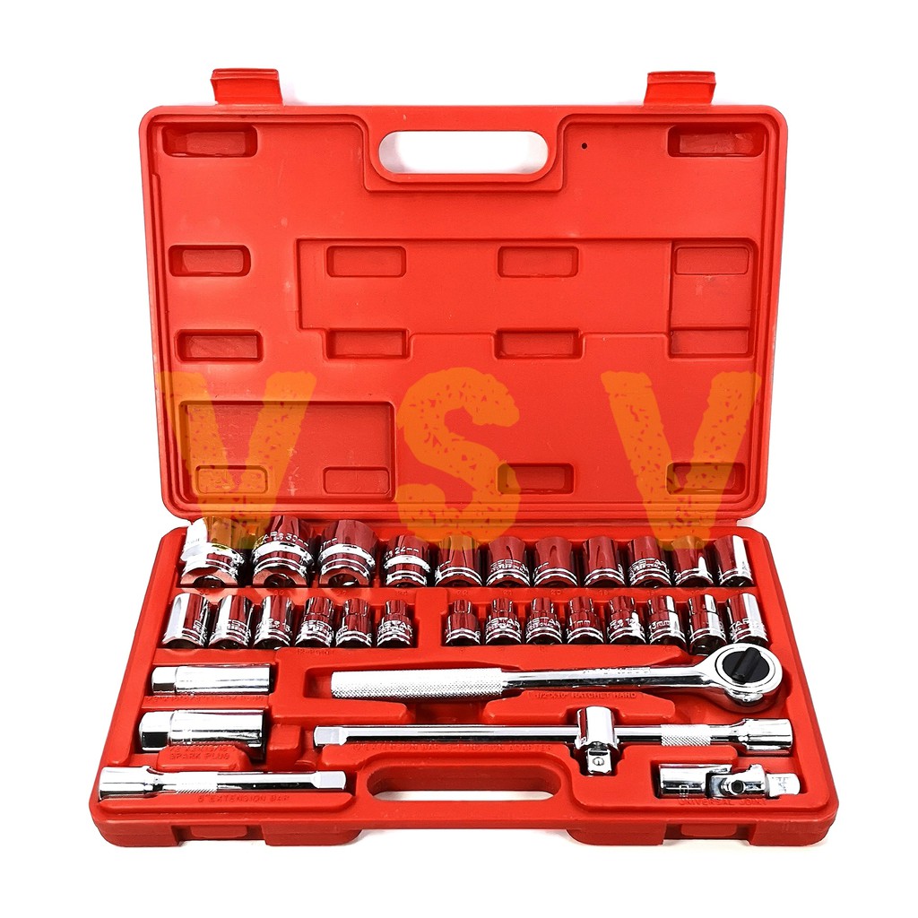 Gestar 1/2&quot; socket set 32pc mm Kunci sok set kunci sock set 299-093