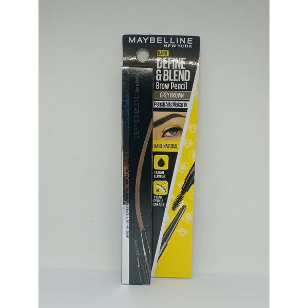 Maybelline Define &amp; Blend Brow Pencil - GREY BROWN (Pensil Alis Mekanik)