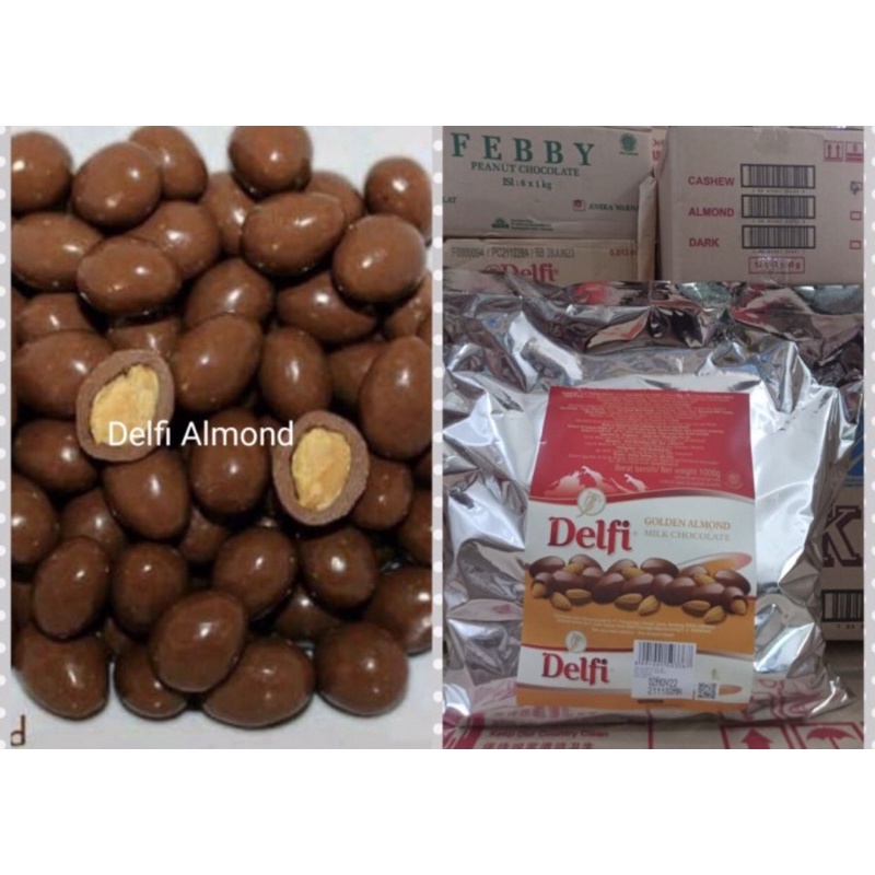 

Delfi Cokelat Almond / Coklat Mede Cashew - 1 Kg Repack 500 gr