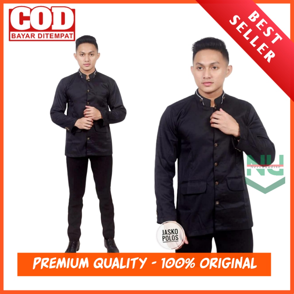 Jas Koko Hitam Polos / Jas Hitam / Jasko Hitam Polos / Baju Koko Muslim Hitam / Jas Koko Polos / Kok