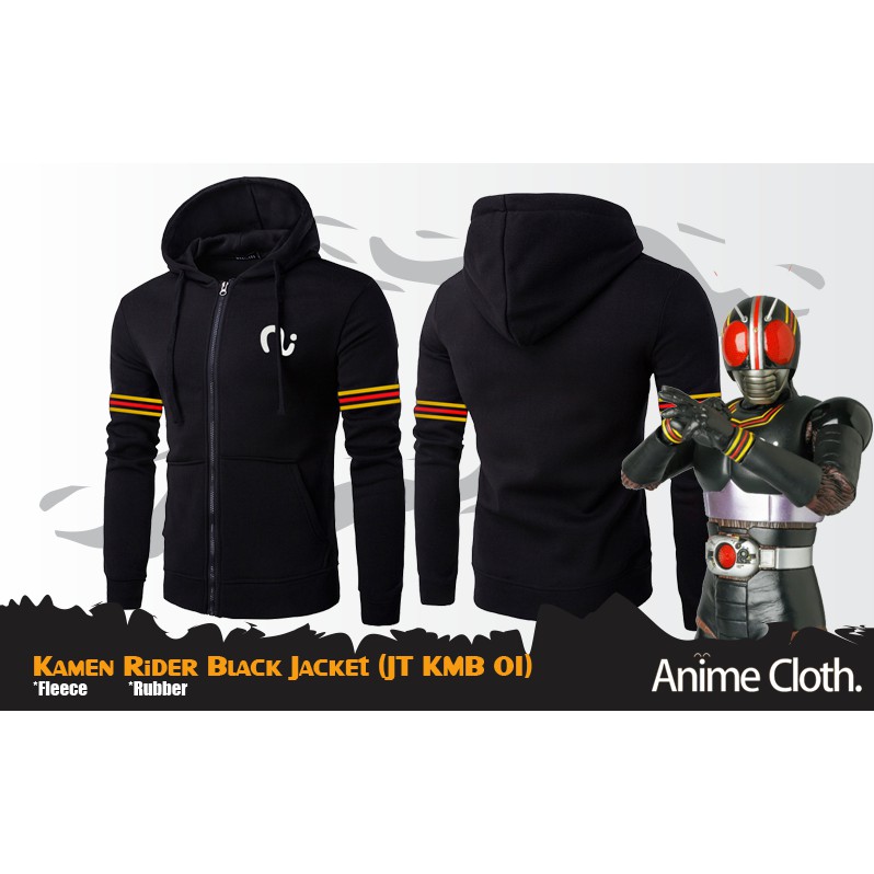 Jaket Kamen Rider Black Kotaro Minami Cosplay Casual Hoodie JT KMB 01