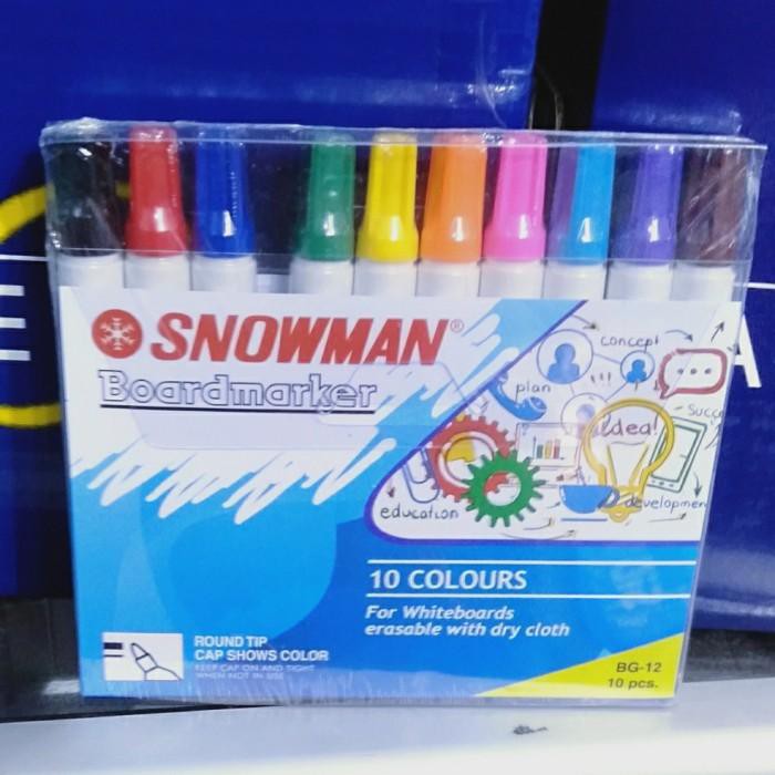

Spidol Snowman Whiteboard Warna Warni Isi 10 Pcs