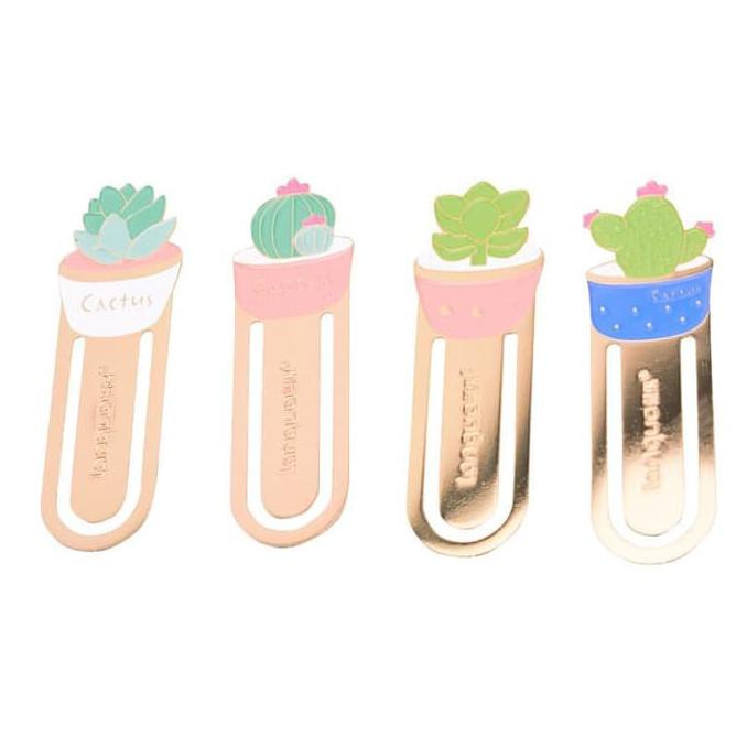 

BEST SELLER SUCCULENT POT METAL BOOKMARK | KLIP KERTAS PEMBATAS BUKU TERJAMIN