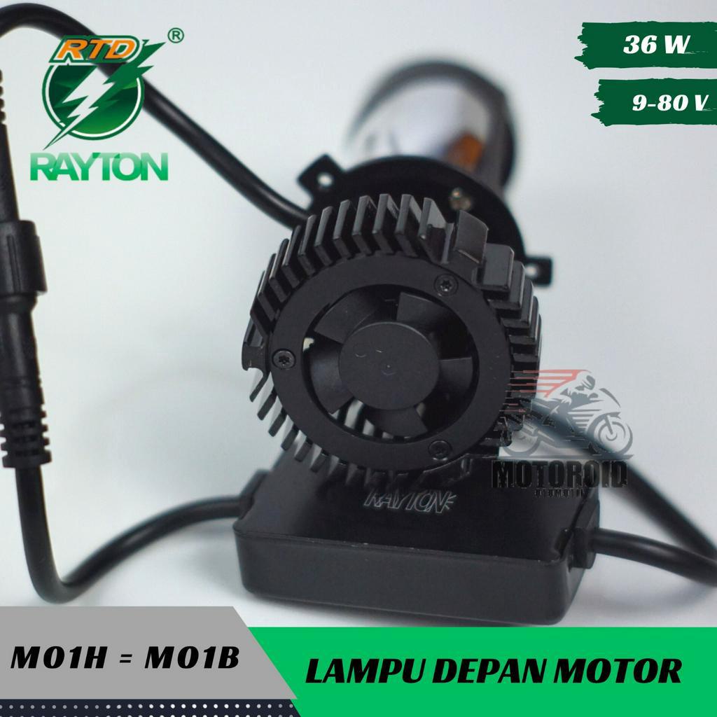 LAMPU TYPE M01H-H4 BIG PROJECTOR WITH FAN DENGAN KIPAS RTD M01B-H4 LED MINI PROJECTOR RAYTON NEW PACKAGING