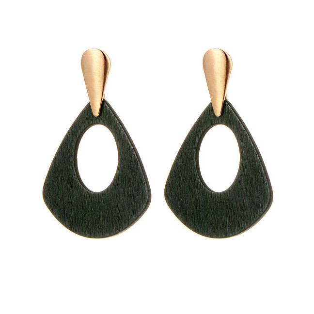 LRC Anting Tusuk Fashion Geometric Shape Design Hollow Out