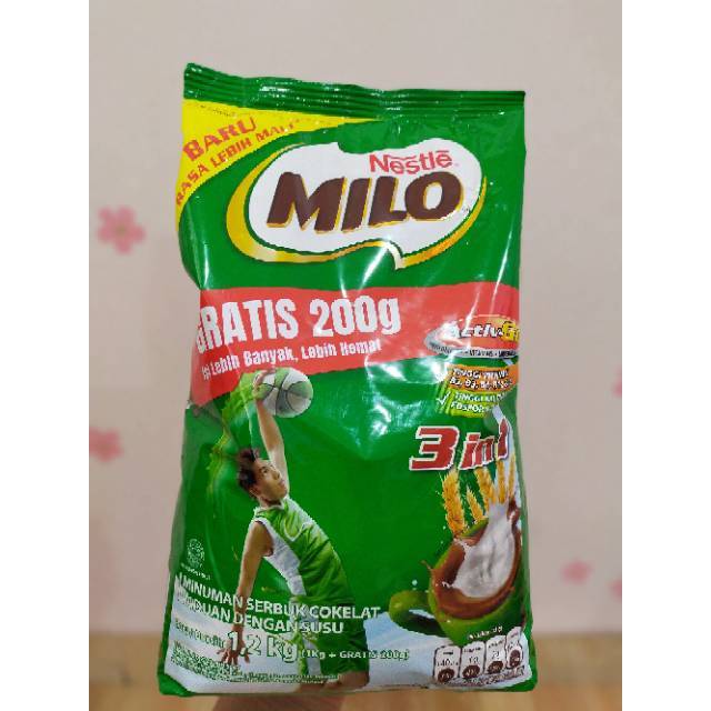 Milo 3 in 1 Activ Go 1 kg (extra 200 gr)