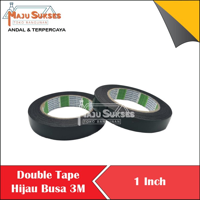 

Isolasi Solasi ban Double Tape Foam hijau 1" inch 24MMX5METER
