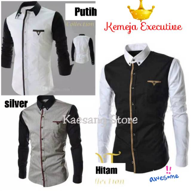  Kemeja  Pria Executive  Ukuran M Fit to L Lengan Panjang 