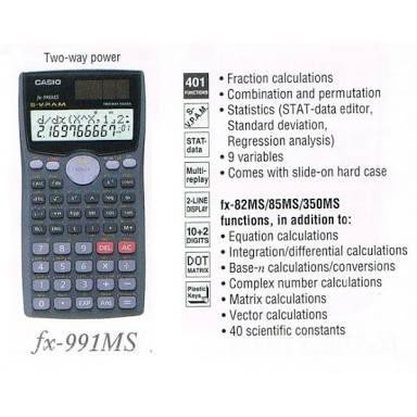 Casio Scientific Calculator FX 991 MS   Kalkulator Scientific FX 991MS Kuliah