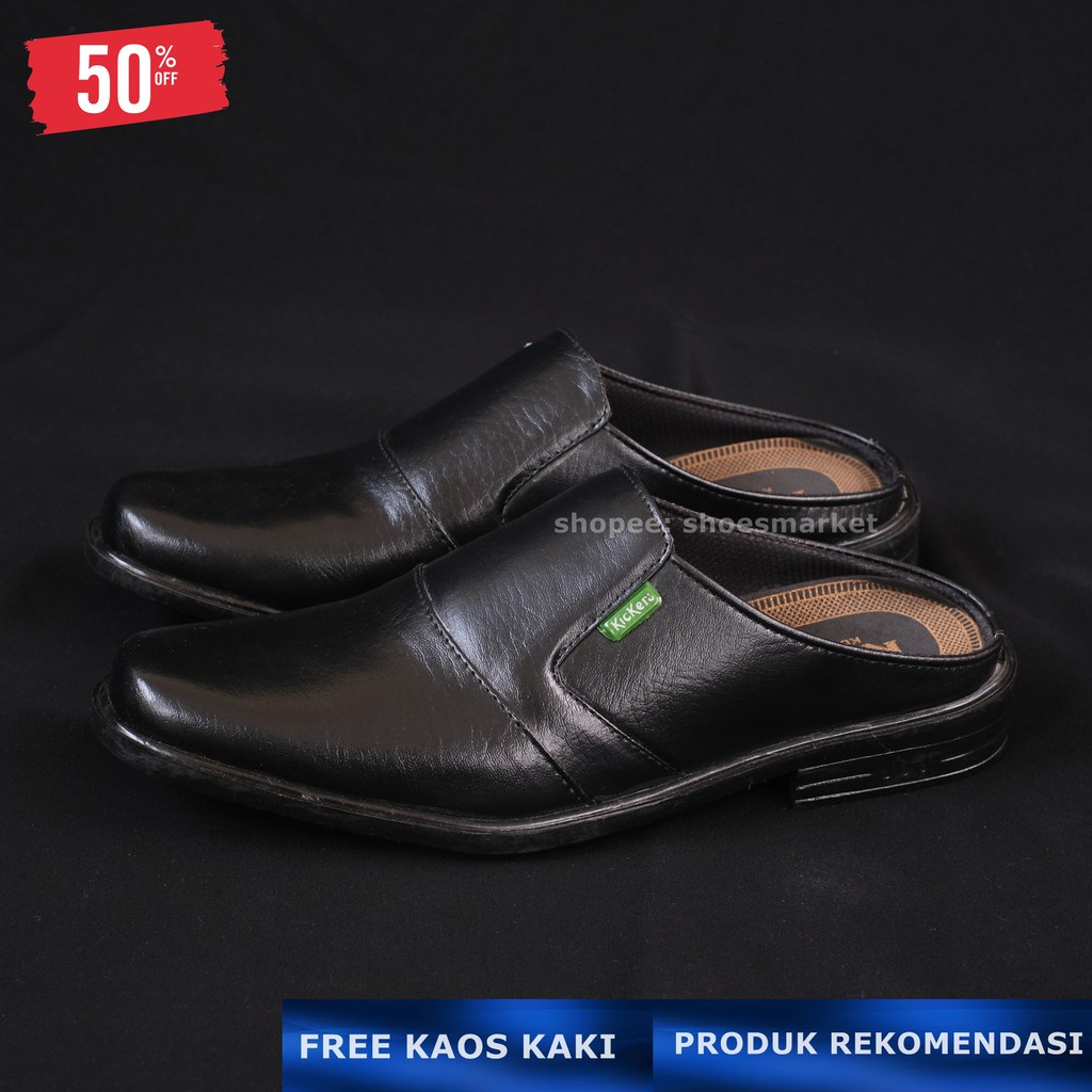 Sepatu Sendal Pria Slop Bustong Cowok Casual Santai Formal Kerja