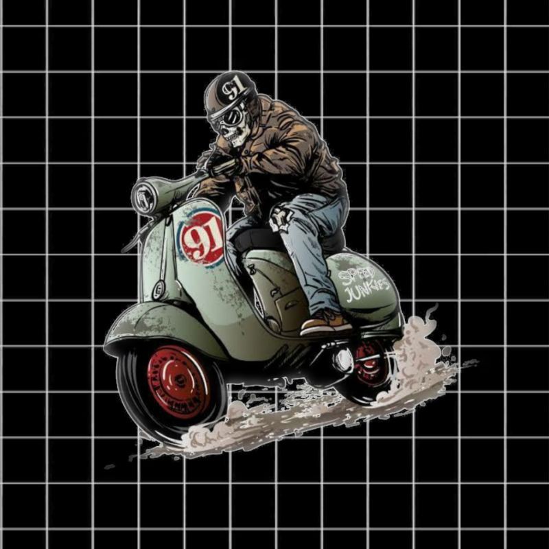 

Stiker scooter old school