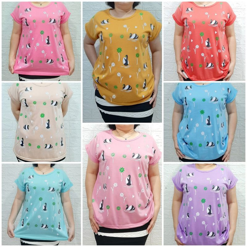 KAOS BIG SIZE CEWEK FULL PRINT | KAOS JUMBO MURAH MERIAH | ATASAN CEWEK XXL | BAJU JUMBO XXL CEWEK