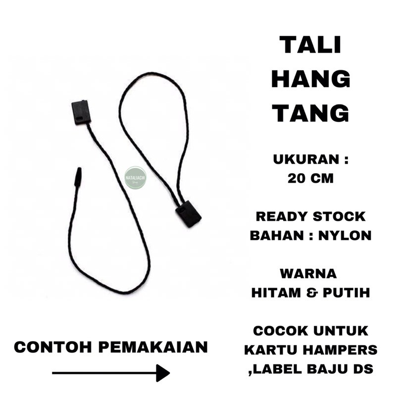 Hang tang nylon 10pc hitam putih set ecer