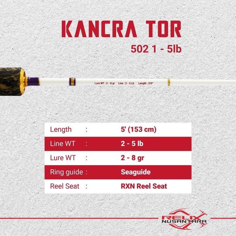 Rod UL RELIX NUSANTARA KANCRA TOR 502 / 150cm (Line Test 2-5lbs)