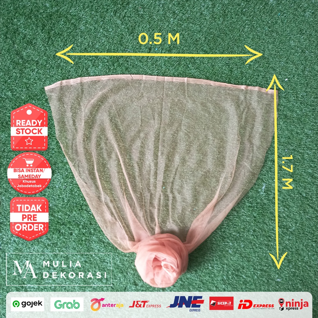 Kain Dekorasi Hiasan Tile Tulle per 1 Meter 1.5 Meter 0.5 Meter Backdrop Lamaran Nikah Aqiqah Khitan